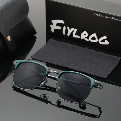 Fiylrog Vintage Unisex Sunglasses with UV400 Protection