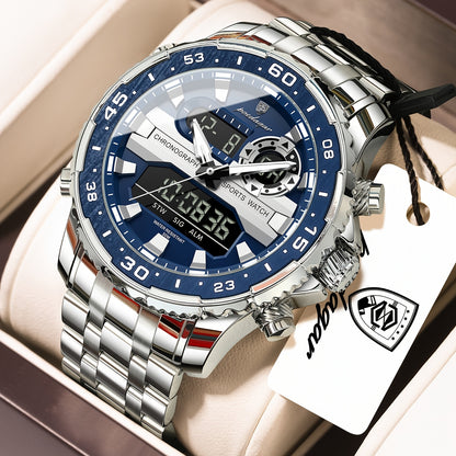 Men's Streetwear Digital Watch with Luminous Dual Display