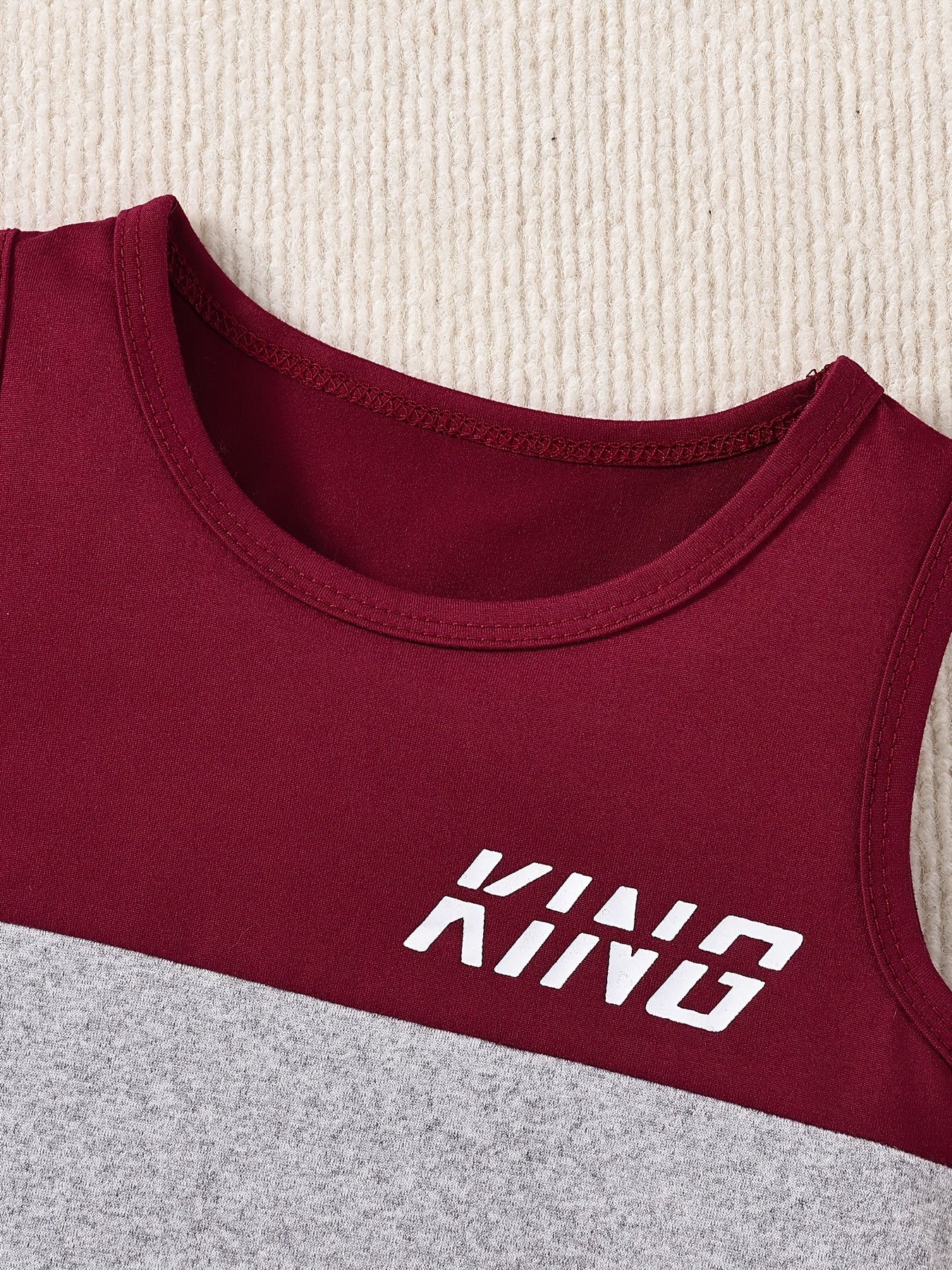 Boys' Casual Tank Top and Shorts Set, Lightweight Polyester