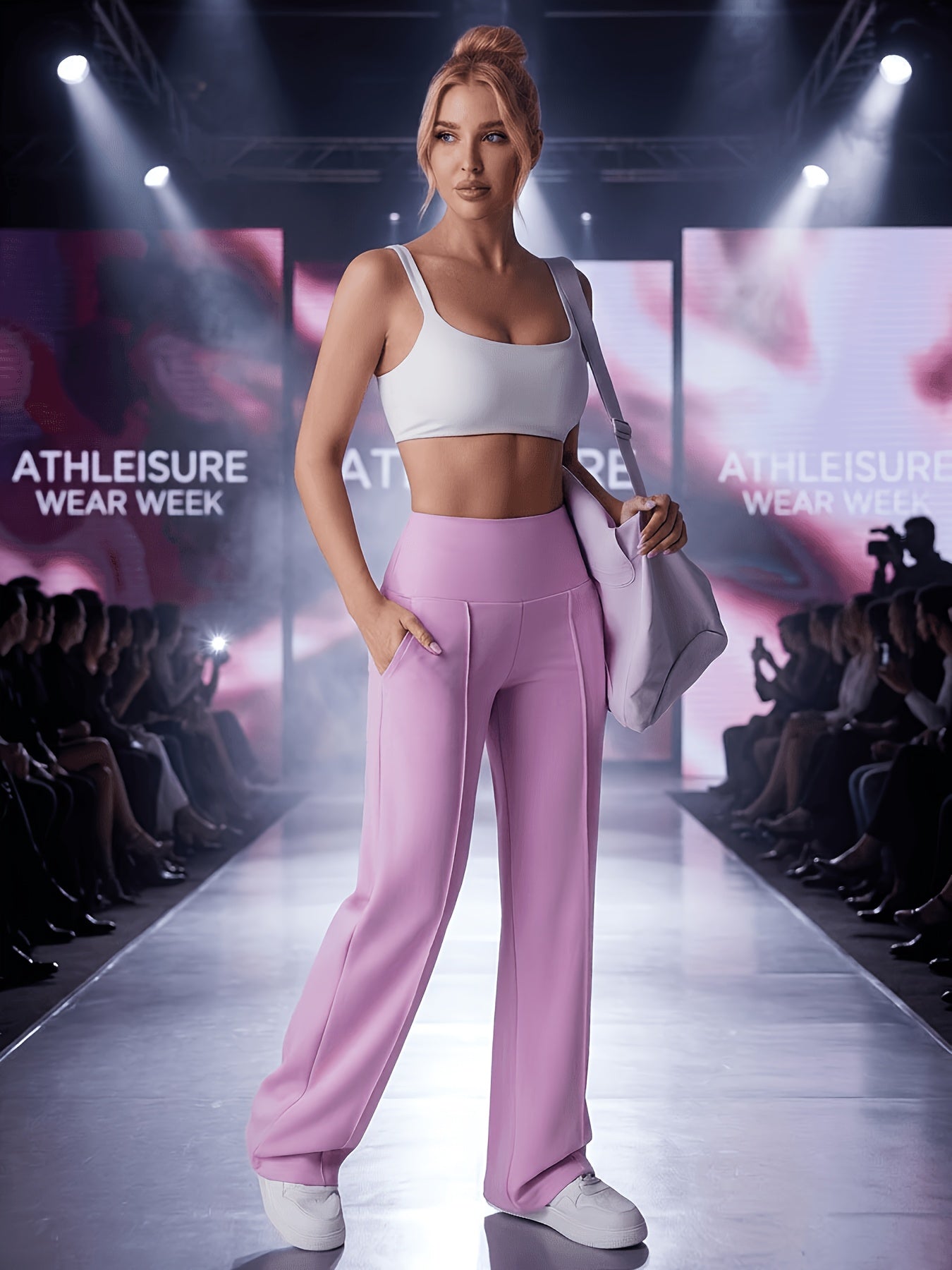 Women’s High-Waist Wide-Leg Leggings with Pockets