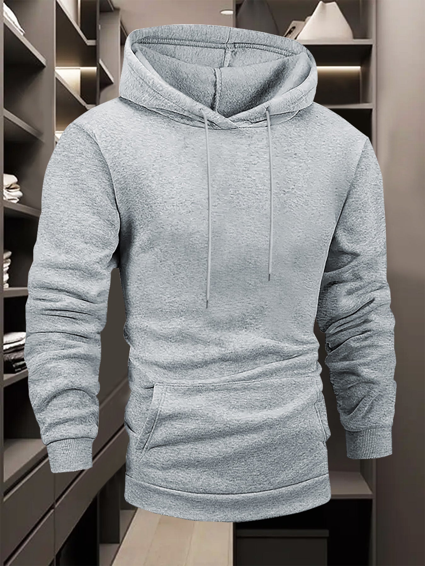 Men's Casual Hooded Pullover with Portugal Football Print