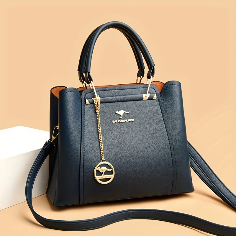 Women’s Lightweight Black Handbag with Detachable Strap