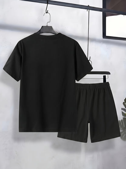 Boys' Cotton T-Shirt & Shorts Set Casual Spring Summer Outfit
