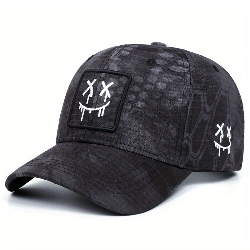 2025 New Men'S Outdoor Sports Baseball Cap - Adjustable Snapback, Polyester, Casual Style with Stylish Graphic Design, Baseball