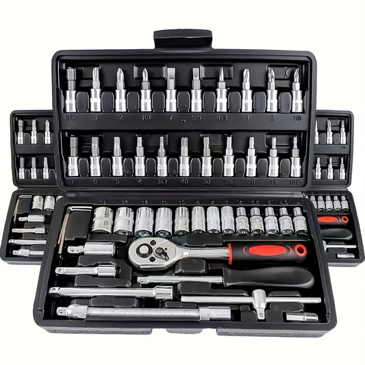 Multifunctional Car Repair Tool Set | High-Hardness Chrome Vanadium Steel, Universally Applicable for Home and Professional Garages, Mechanical Operation