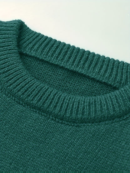 Men's Fashion Knit Sweater with Round Neck - Starry Pattern
