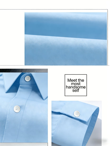 Men's Business Casual Two-Piece Suit with Lapel Shirt and Drawstring P