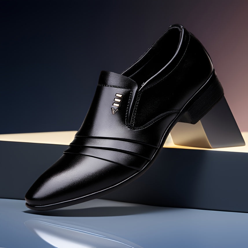 Men's Business Slip-On Loafers Pointed Toe Comfortable Shoes