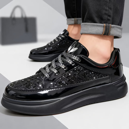 Unisex All-Season Jianbu Ningyu Fashion Lace-Up Flash Men's Casual Sneakers, Spring Comfortable Soft Thick-Soled Special Offer Men's Skate Shoes, Spring/Autumn Low-Price Men's Running Shoes, All-Season Trendy Versatile Unisex