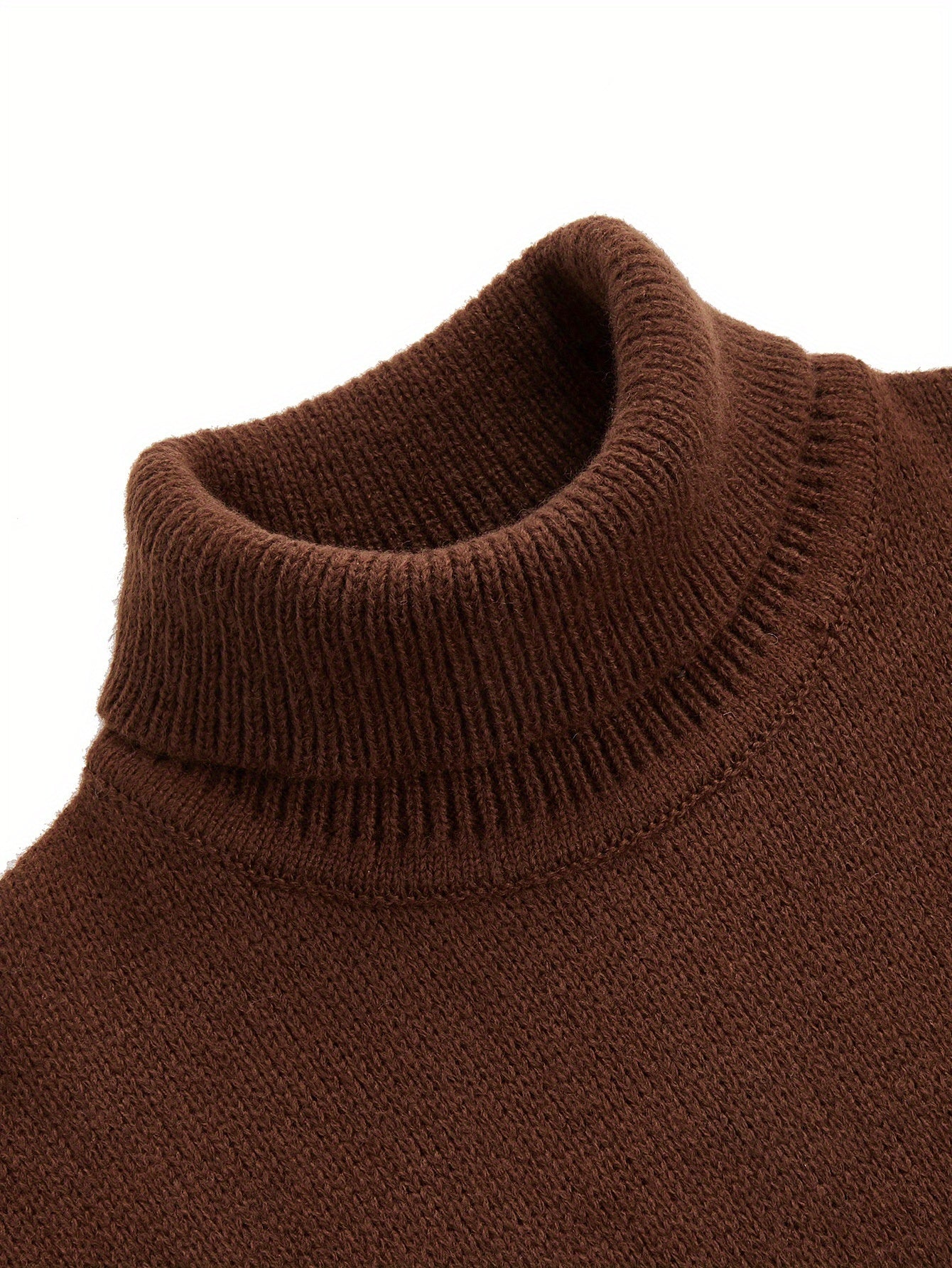 Men'S High-Neck Striped Knit Sweater, Stylish Color-Blocked Pullover for Spring And Autumn - ayq