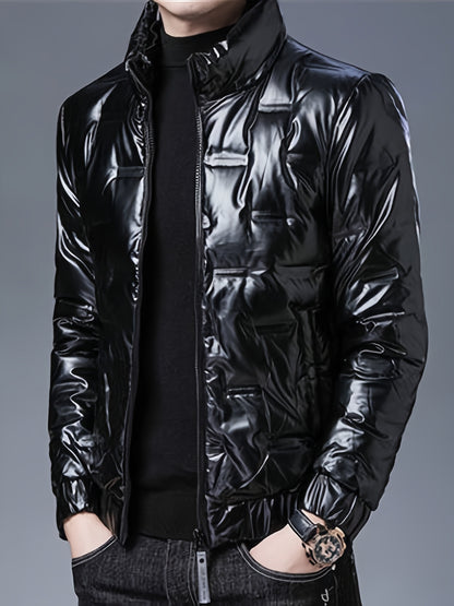 Men'S Winter Jacket - Windproof & High Quality Cold Weather Coat with Stand-Up Collar, Thick Insulated Outerwear for Skiing, Hiking, Commuting - Non-Stretch Fabric, Easy-Care - Ideal for Everyday & Formal Events, Winter Coat,