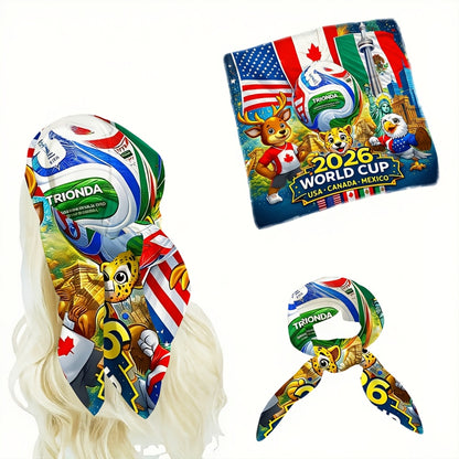 FIFA World Cup 2026 Maple Clutch Square Scarf - USA Canada Mexico