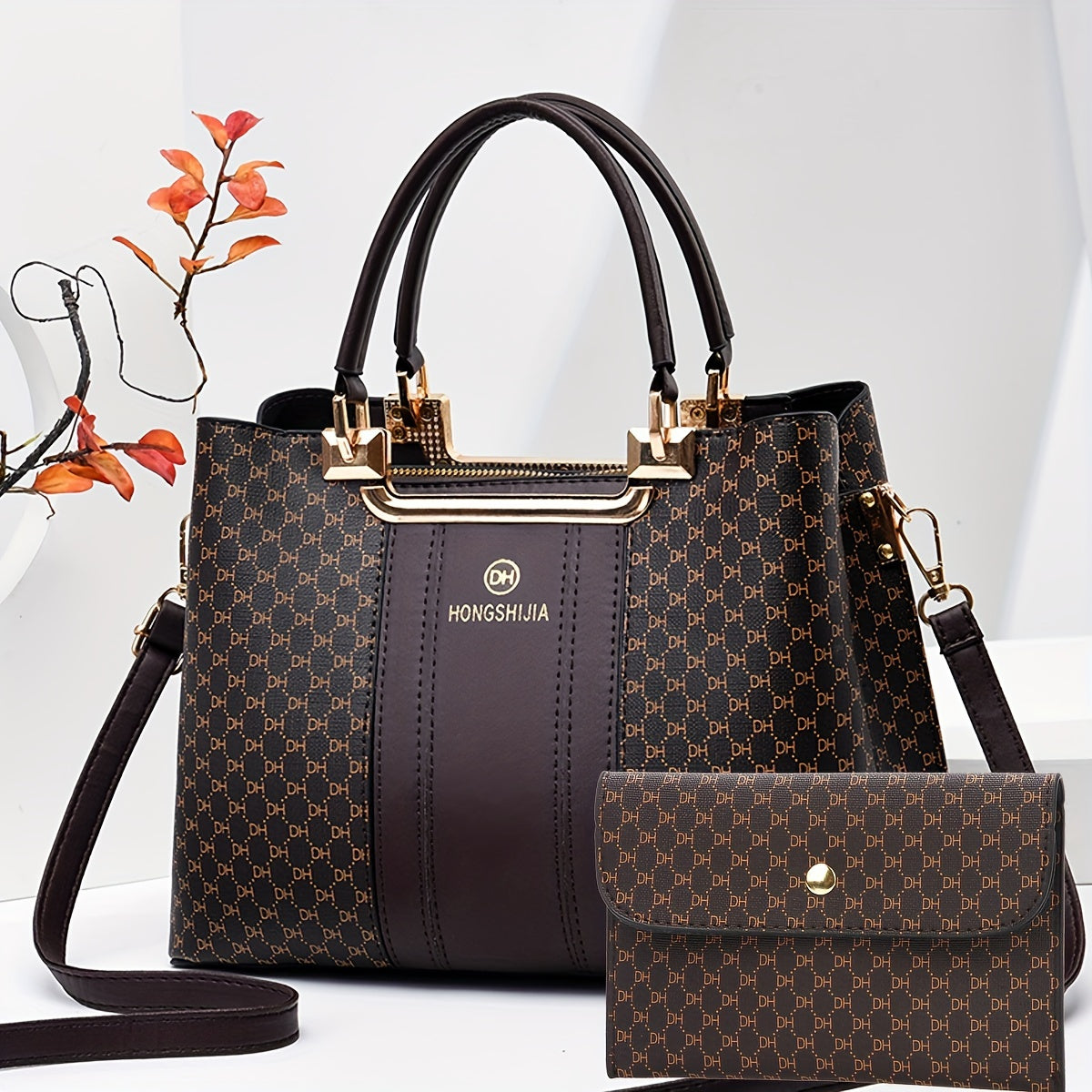 Women’s Stylish Large Capacity Retro Faux Leather Crossbody Set