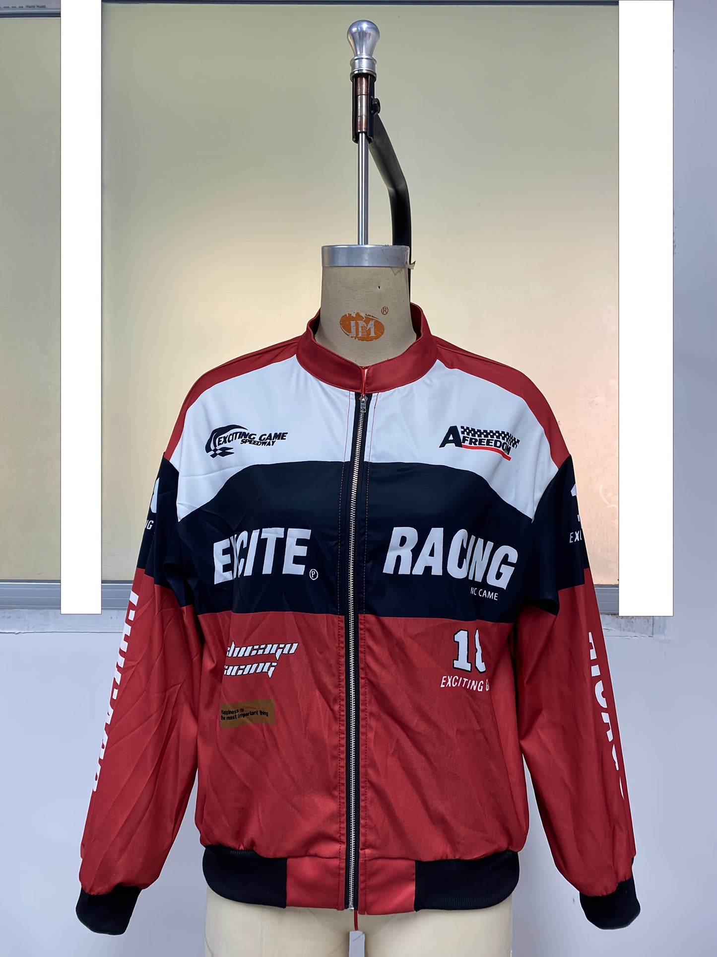 Women'S Elegant Streetwear Jacket - & Color Block Coat with Stand Collar, Loose Fit Long Sleeve Outerwear for Everyday & Formal Outfits - Spring/Fall, Spring Outerwear, Spring Fashion, Stylish Coat, Trendy Coat, Fashion Lover