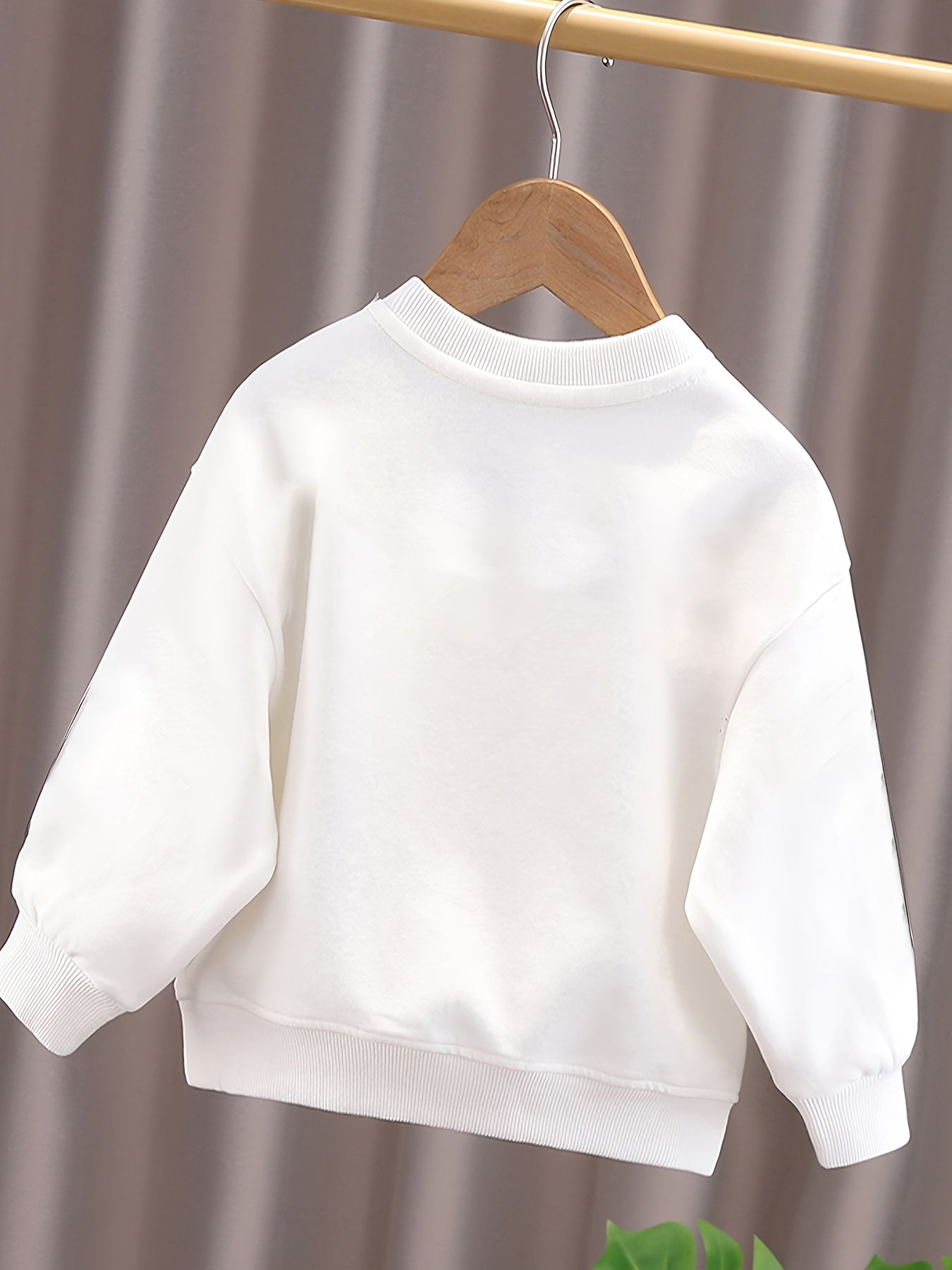 Kids Cotton Crew Neck Alphabet Sweatshirt for Spring & Fall
