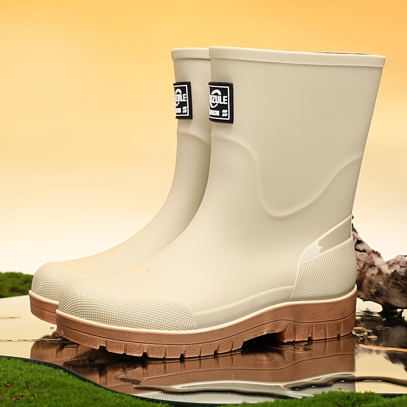 Unisex High-Top Rubber Long Boots for Outdoor Activities