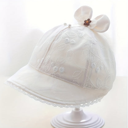 Baby Fisherman Bucket Hat for Girls, Breathable Spring-Summer