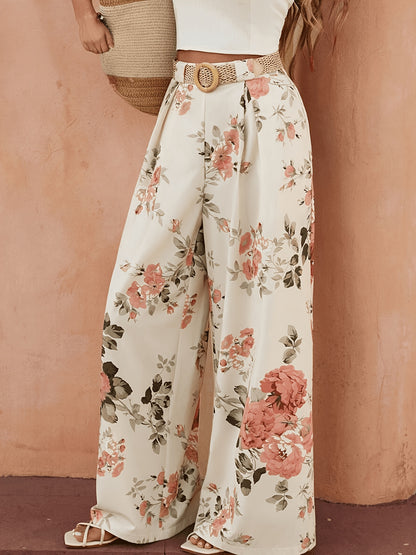 Women's Casual Bohemian Floral Loose Pants for Spring/Summer