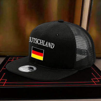 Unisex German Flag Casual Hip-Hop Hat with Flat Brim
