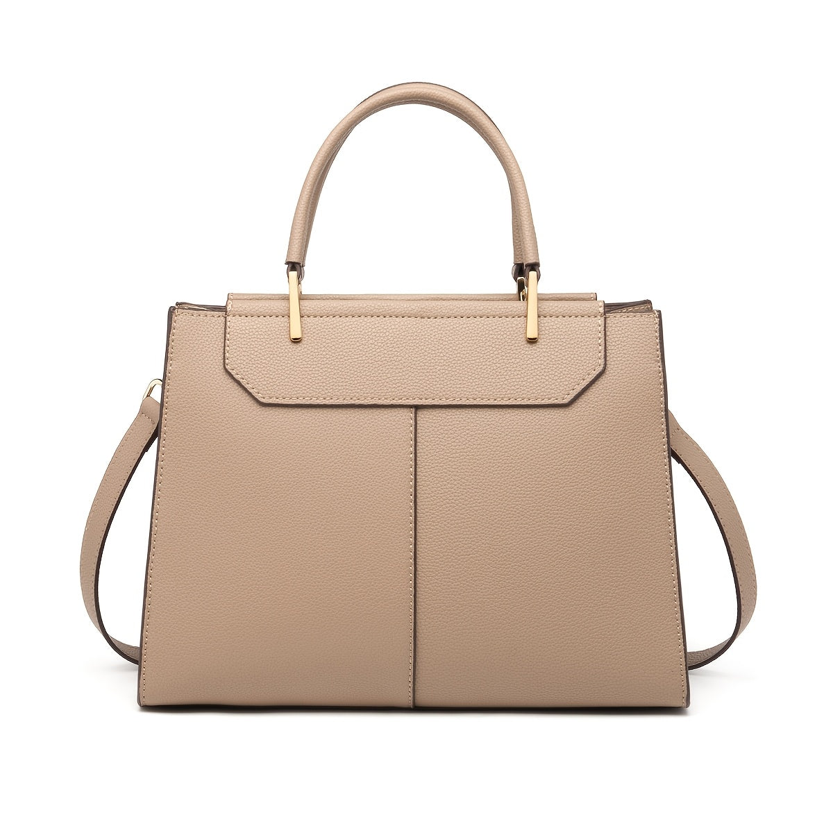 Large Capacity Vintage Women's Leather Handbag with Adjustable Strap