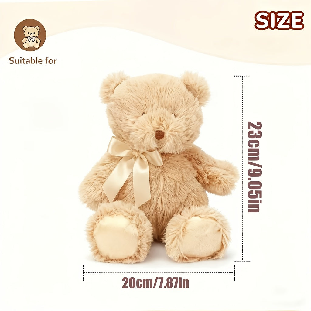 Cartoon Teddy Bear Plush Toy Cute Soft Stuffed Bear Dolls Funny Interactive Doll Cozy Home Sofa Decor Plush for Bedroom Desk Decoration Items Gift for Family and Friends