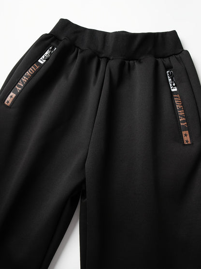 2pcs Boys' Fashion Fleece-Lined Thickened Jacket + Pants Set, Stylish Zip-Up Hoodie and Casual Sportswear Outfit for Autumn/Winter, Perfect Gift, Perfect for Outdoor, Autumn/winter Coat For Boy, Sportswear Suit For Boy, Boy C