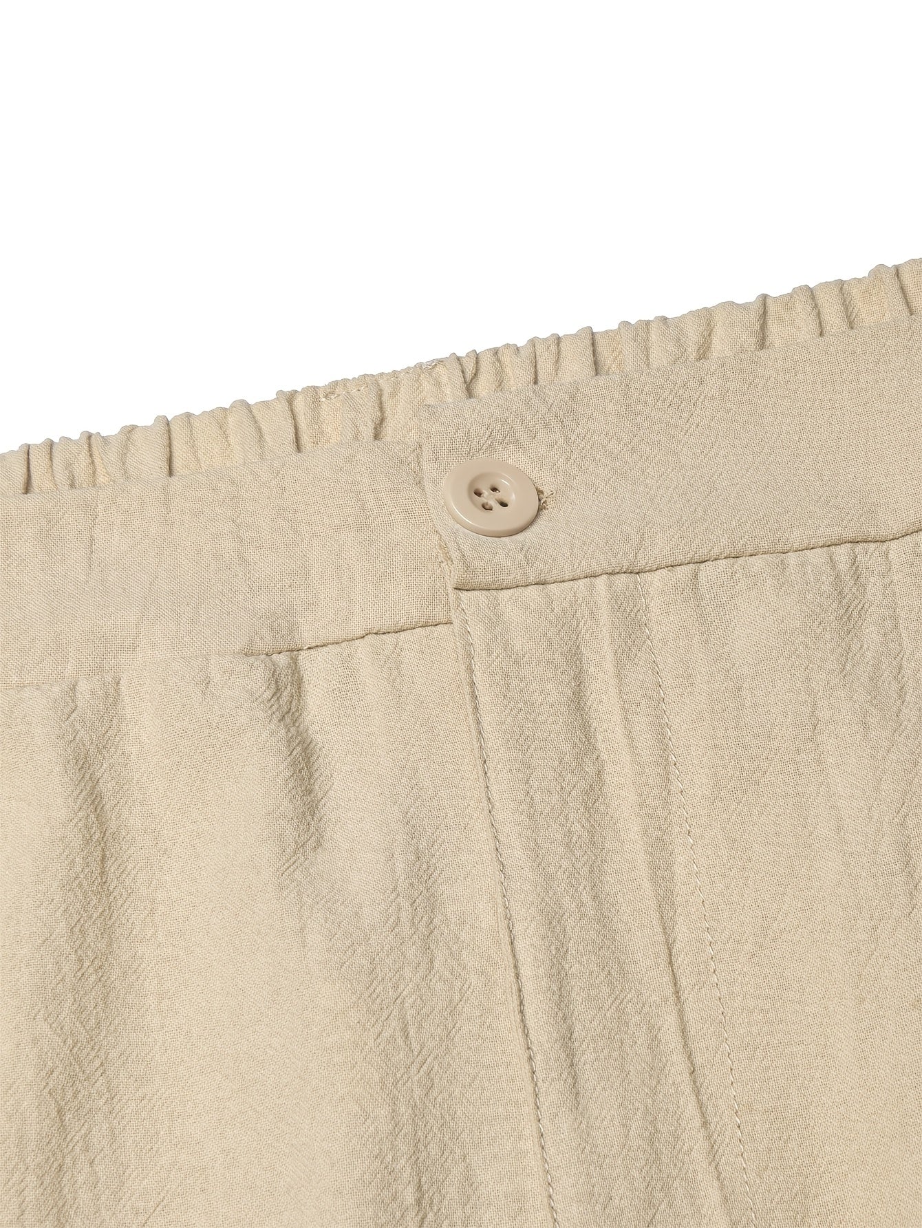 Men's Casual Linen Trousers for Spring and Fall, Straight Fit