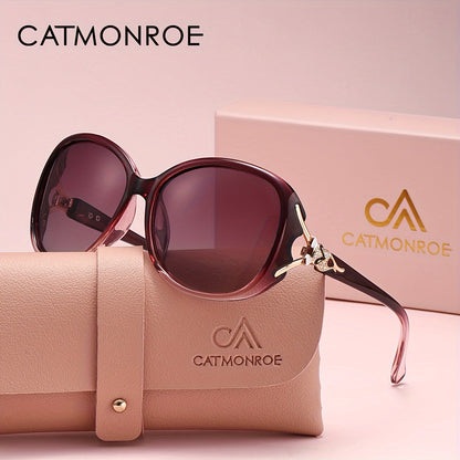 Women's Oversized Oval Fashion Glasses with Polarized UV400 Lenses