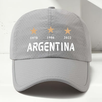 Men's Five-Star Argentina Letter Printed Classic Baseball Cap