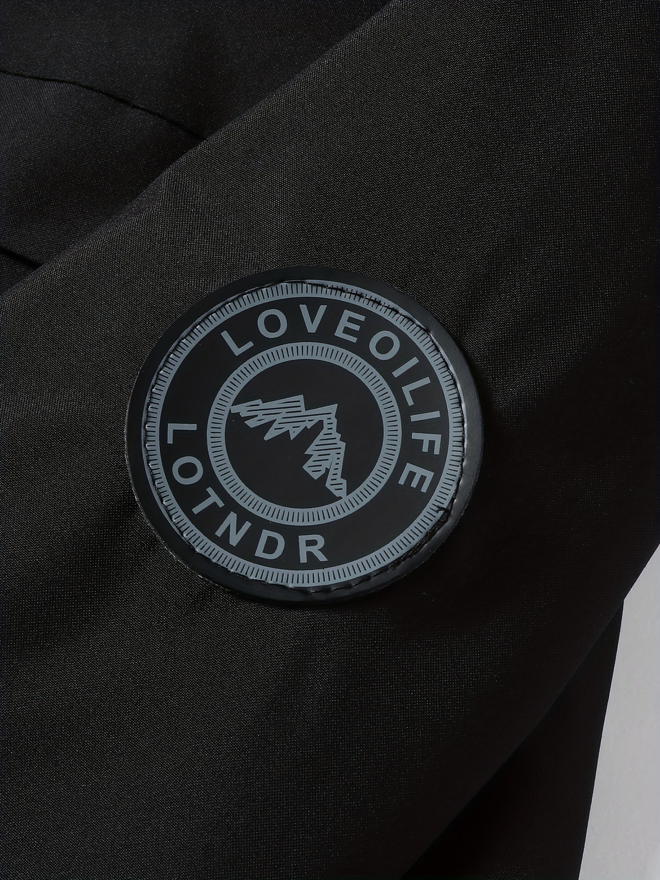 Men'S Stylish Black Hooded Windbreaker Jacket with Zipper Pockets - Casual, Loose Fit, Long Sleeve, Polyester Lining, Perfect for Spring and Fall, Casual Wear Jacket|Hooded Jacket|Zippered Jacke