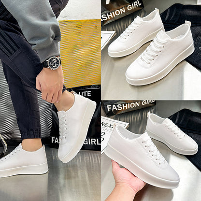 Men's Vintage Lace-Up Business Shoes Comfortable PU Leather