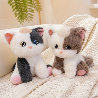 Adorable Plush Toy of a Calico Cat, Soft And Fluffy, Perfect for Gifts During The Holidays Or As Home Decoration.