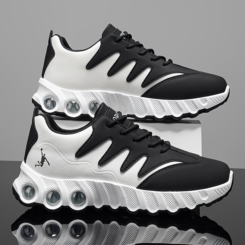 [sneakers] Trendy Men'S Cross-Training Shoes | ZQBOBING Mid-Top Lace-Up with Faux Upper, PVC Sole, EVA Insole | Perfect for All-Season Outdoor Activities