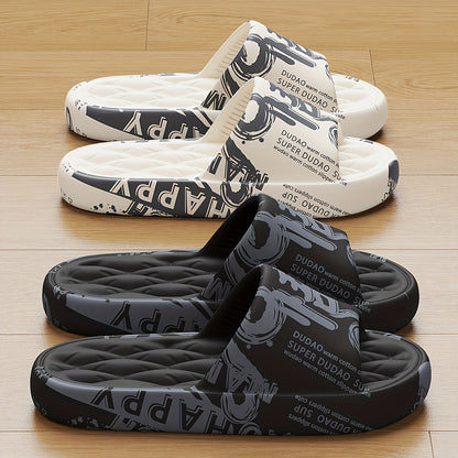 Men's Casual Graffiti Slippers Soft EVA All-Season Wear