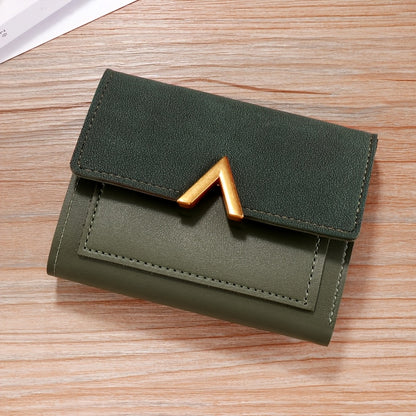 Women's Compact Tri-Fold Wallet - Short Fake Handbag with Snap Closure, Slim Card Holder & Cash Pocket, Casual Everyday Clutch for Smartphones (for women) - Asian Style Purse