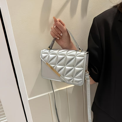 1pc Stylish Quilted Crossbody Bag for Women - Adjustable Strap & Magnetic Clasp Closure, Lightweight Durable Design for Everyday Work Outings, Multiple Colors Available