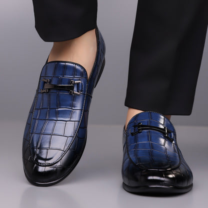 Men's Plus Size Oxford Shoes, British Style Business Casual Slip-Ons