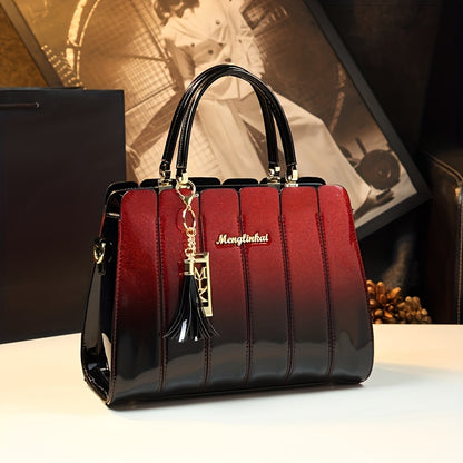 Vintage PU Leather Shoulder Bag with Removable Strap for Women