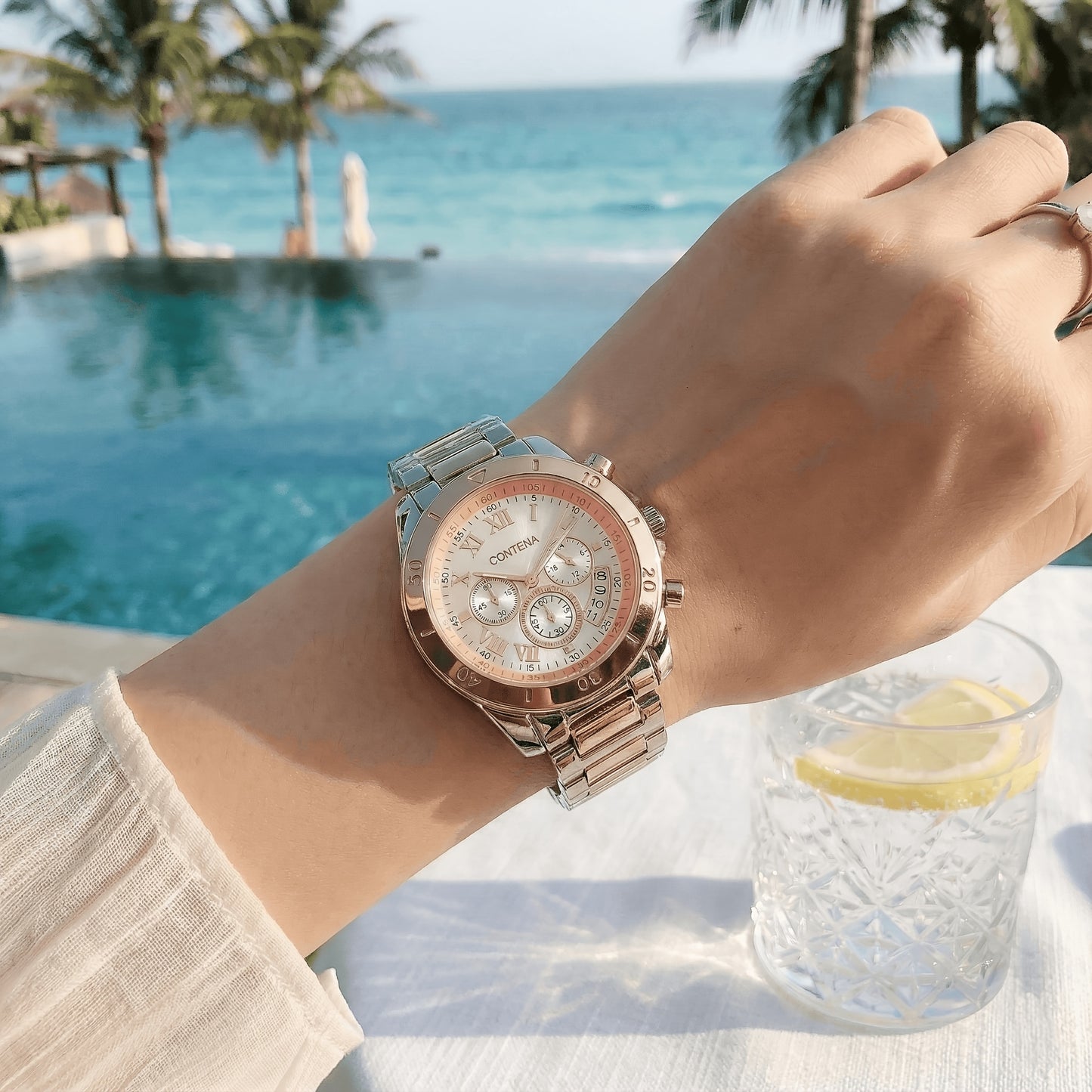 Luxury Women’s Quartz Watch Stainless Steel Elegant Bracelet
