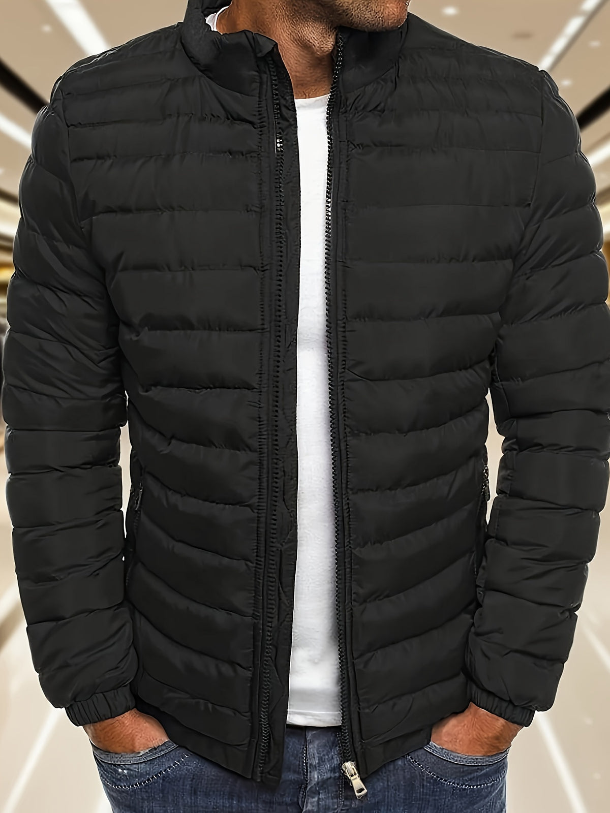Men's Casual Zipper Hoodie Jacket with Detachable Hood