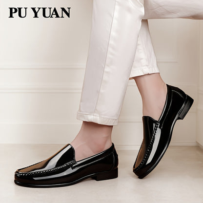 Men's Plus Size Slip-On Loafers with Durable Rubber Sole