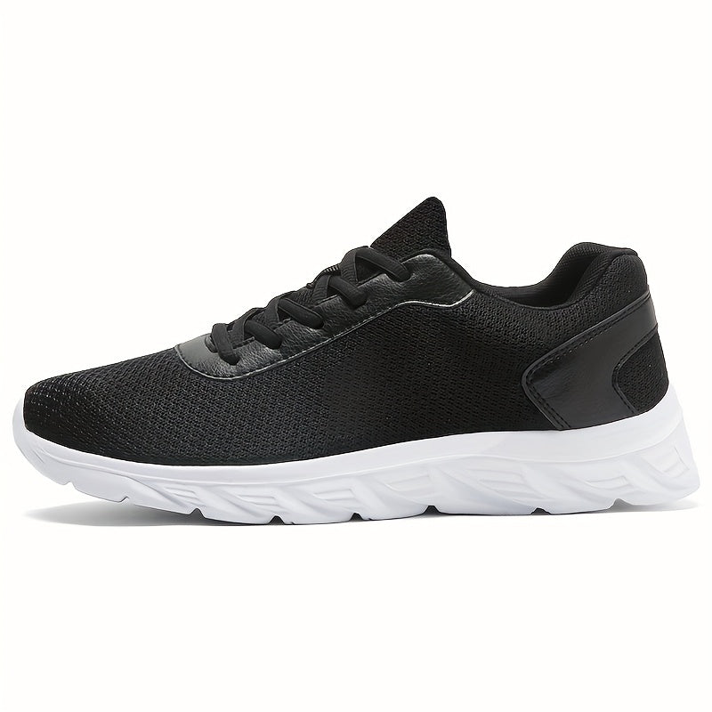 Sneakers, Men's Lightweight Breathable Walking Shoes Suitable for Running & Casual - Low-Top Sneators with Lace-Up Closure, Cushioned EVA Sole & MD Outsole - Minimalist Athletic Footwear for Gym, Travel, Daily Wear - ayq
