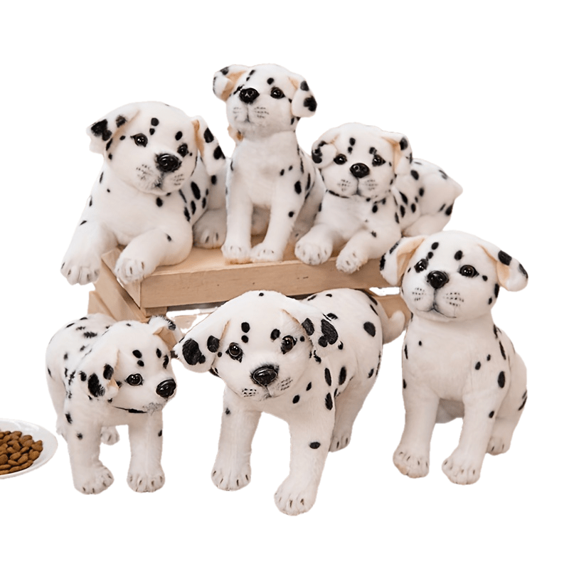 Three Adorable Spotted Puppy Plush Toys, Creatively Designed As Stuffed Animals, Perfect for Home And Room Decoration, Ideal As Gifts for Family Holidays Or Birthdays for Friends.