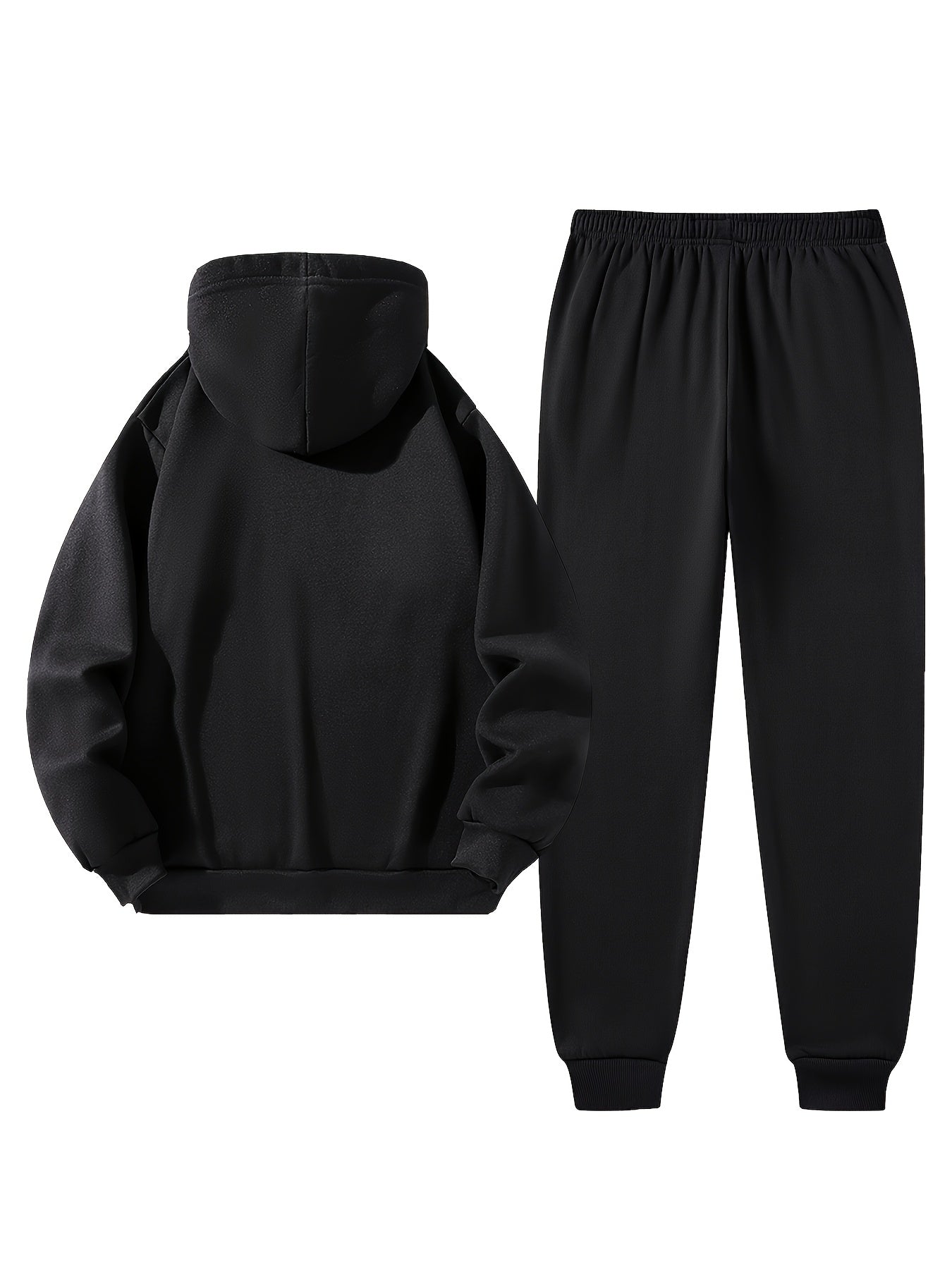Men's Casual 3-Piece Polyester Hoodie and Jogger Set