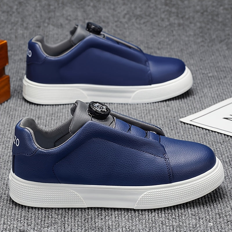 Men's Casual Skate Shoes PU Upper PVC Sole, 3 Colors