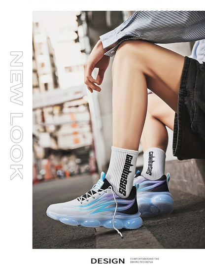 A Pair of Men'S Lightweight Outdoor Walking Shoes, Versatile Sneakers Suitable for Travel And Hiking, Offered in Black, Red, And Light Blue - ayq