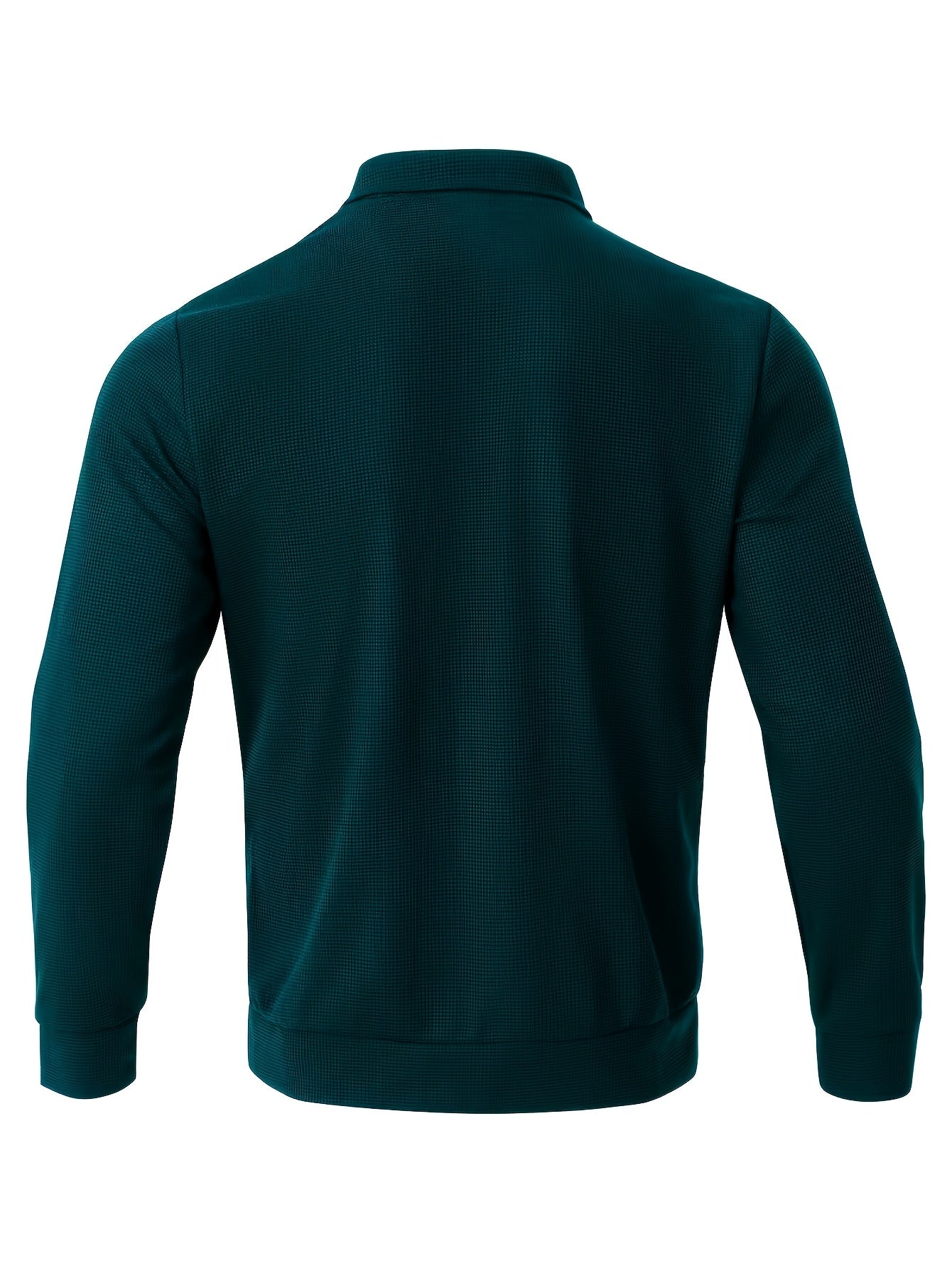 Men's Spring/Fall Sporty Lapel Waffle Knit Zip Jacket