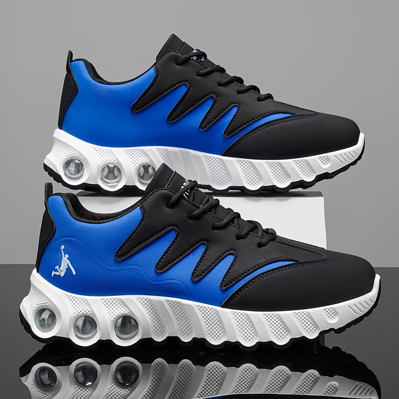 [sneakers] Trendy Men'S Cross-Training Shoes | ZQBOBING Mid-Top Lace-Up with Faux Upper, PVC Sole, EVA Insole | Perfect for All-Season Outdoor Activities