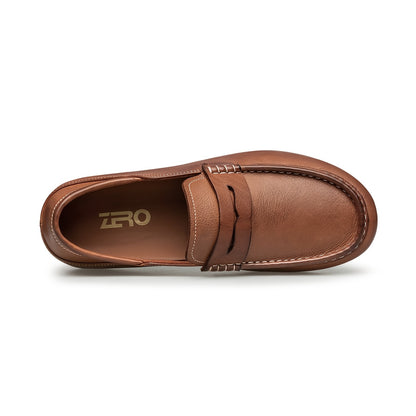 Men's Premium Washed Cowhide Loafers Soft Slip-On Casual Shoes