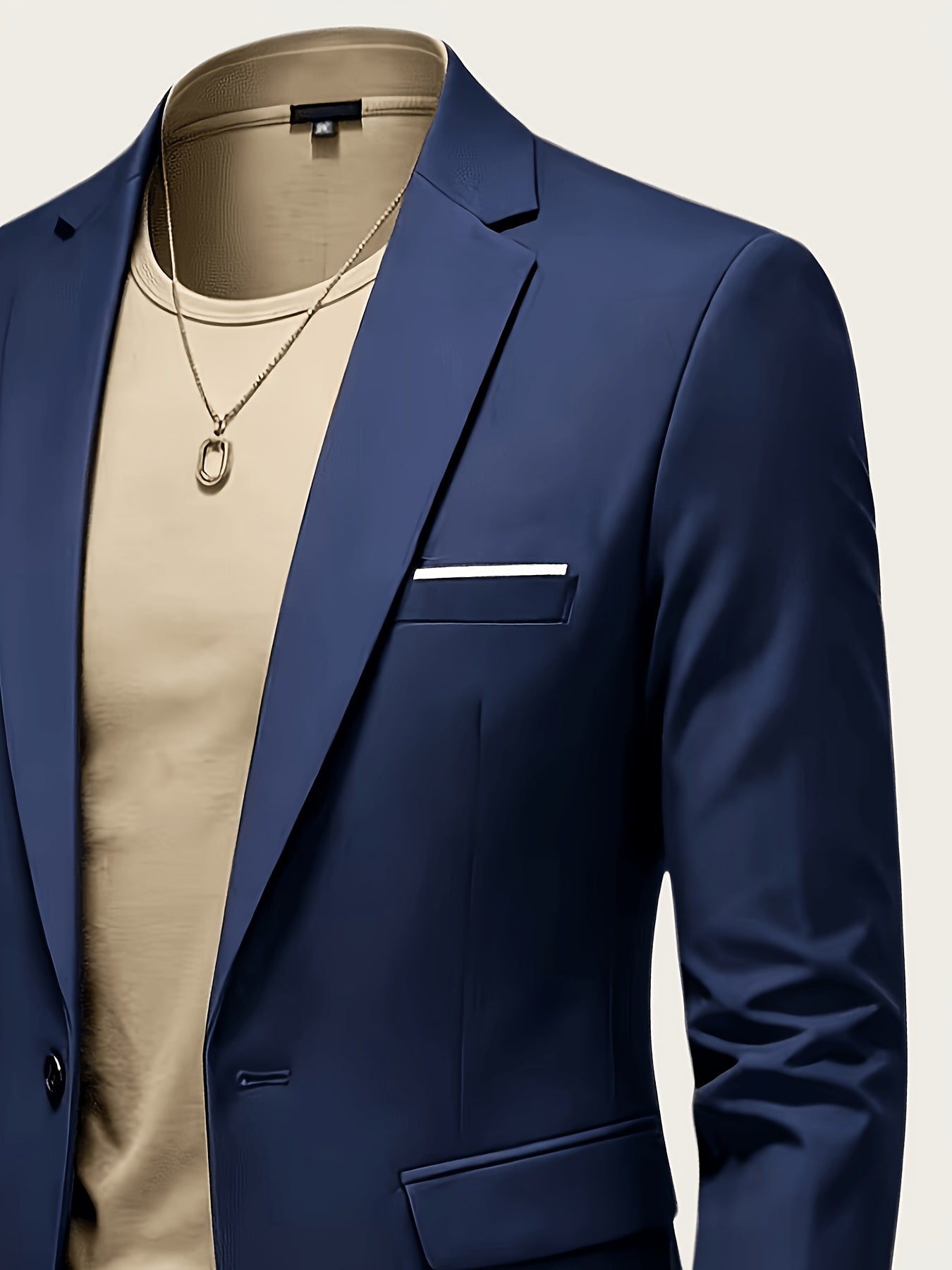 Men's Lightweight Single-Breasted Suit Jacket for Business & Events
